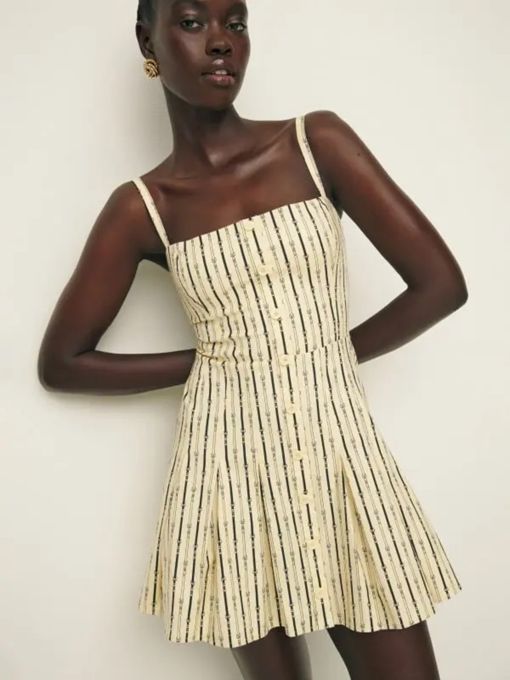 Reformation pleated Mini Dress